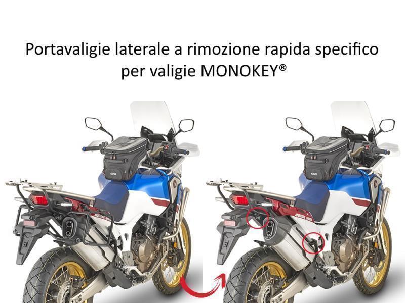 Givi PLR1161 Portav later Honda CRF1000L Africa Twin/Adv Sport 18 accessori  moto