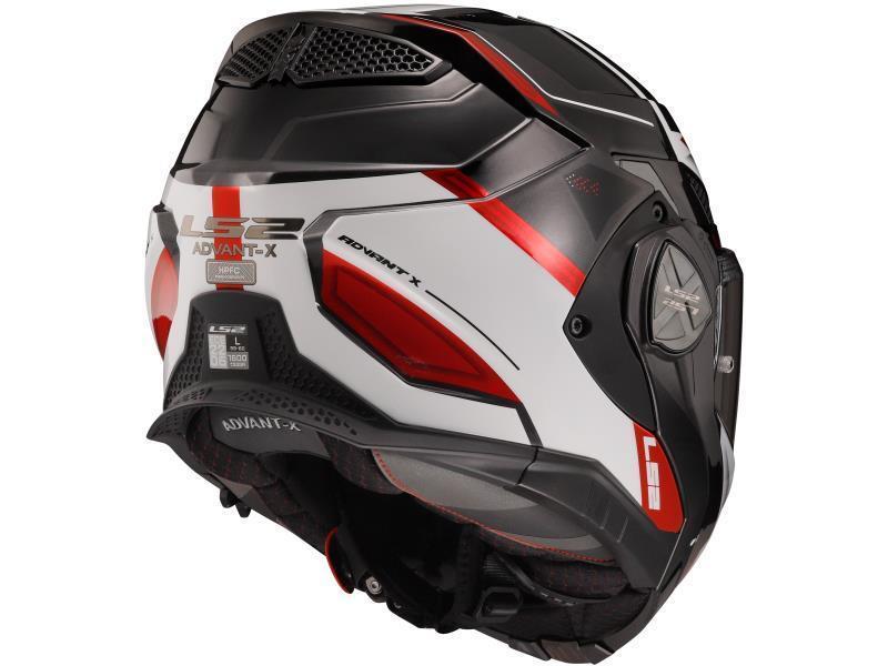 Caschi modulari LS2 FF901 Advant X casco moto ECE 22.06 ment ribaltabile  Spectrum Black White Red