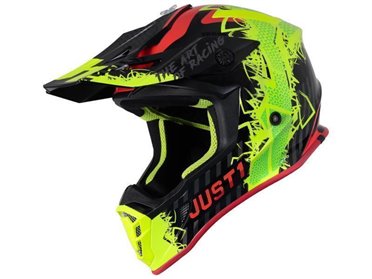 Casco Cross Just1 J39 Kinetic Camo Fluo Yellow Matt - L